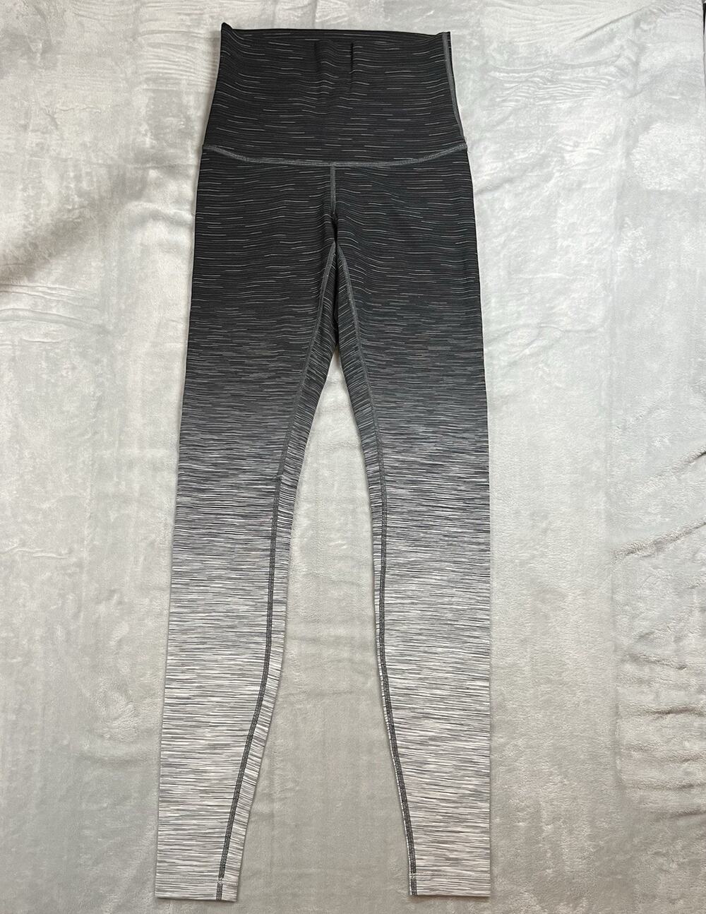 Lululemon Wunder Under Size 6 Hi-Rise Black Ombre Full Length 31" Space Dye EUC